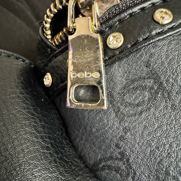 bebe Logo Belt Bag / Bum Bag w/ Gold Studs/Crystals| Adjustable Strap - Picture 4 of 15